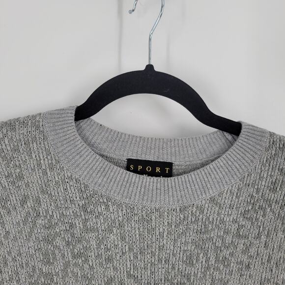 The Kooples Sport Grey Knit Crewneck Zipper Sweater S - Picture 4 of 7